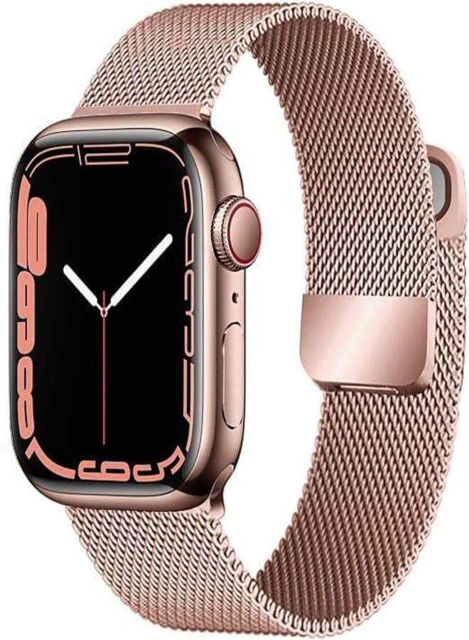 ADHOMAX Mesh Metal Loop For ultra Watches Band 42mm 44mm 45mm 46mm 49mm for iWatch Bands Series Ultra SE, 1 to10 Women Men, Stainless Steel Strap with Magnetic Clasp